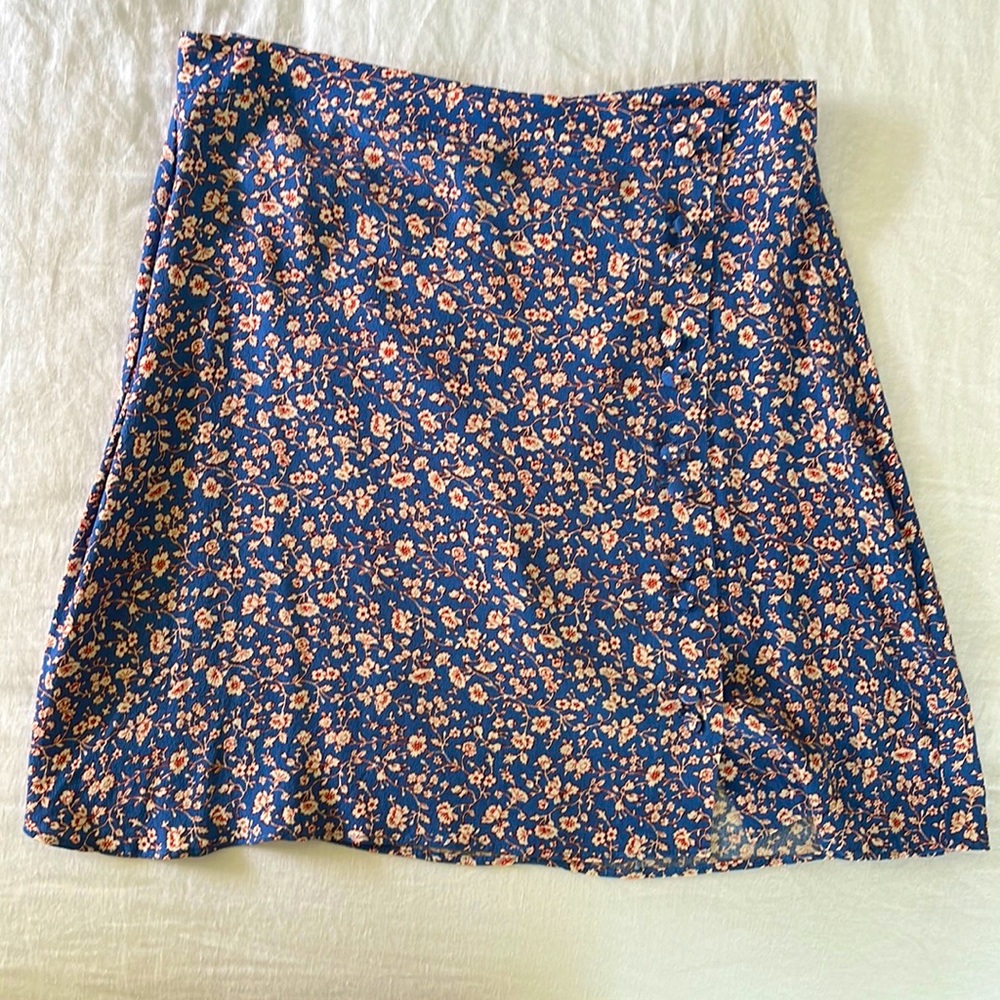 90s Floral mini skirt